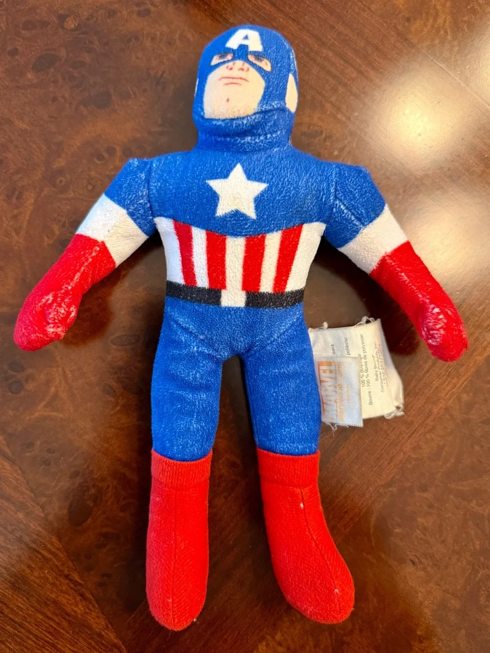 Rare Marvel Captain America Plush Stuffed Superhero Figure Avengers Shield Toy